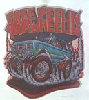 free wheelin' four wheelin' vintage t-shirt iron-on transfer